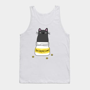 antidepressant kitty Tank Top